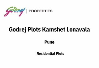 Godrej Plots Kamshet Lonavala Pune | E-Brochure