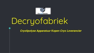 Opleiding cursus cryolipolyse – De cryo fabriek
