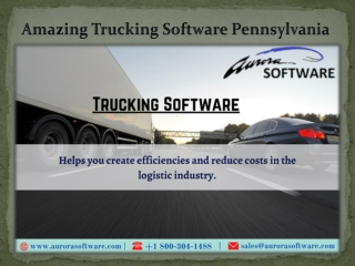Amazing Trucking Software Pennsylvania