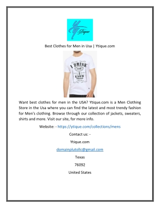 Best Clothes for Men in Usa  Ytiquecom