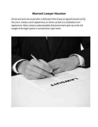 Warrant Lawyer Houston