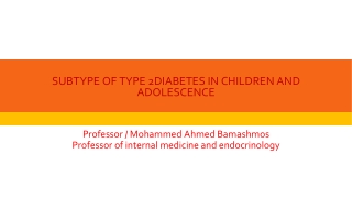 Type 2 diabetes in youth and young adults