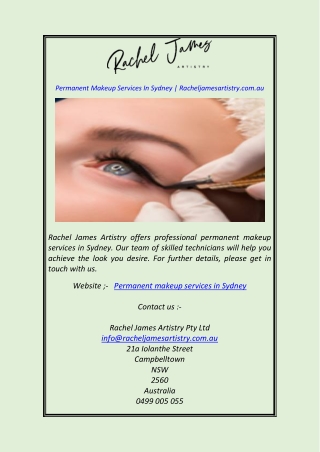 Permanent Makeup Services In Sydney Racheljamesartistry.com.au