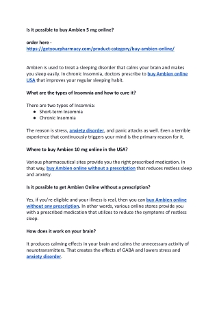 Is it possible to buy Ambien 5 mg online_ .docx