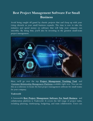 Best Project Management Software For Small Business