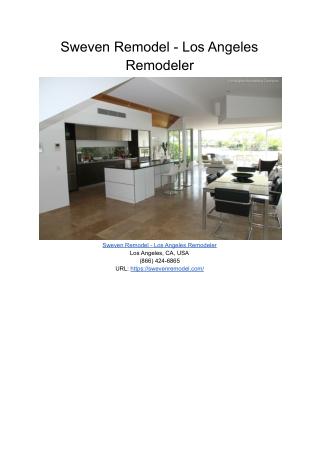 Sweven Remodel - Los Angeles Remodeler