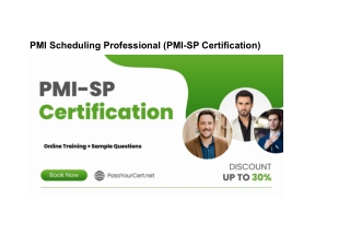 PMI Scheduling Professional (PMI-SP Certification)