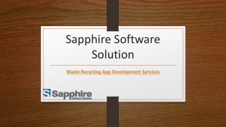 Waste Recycling App Development Services | Sapphire