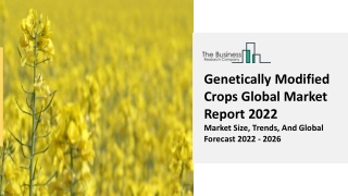 Genetically Modified Crops Market Growth, Demand Factors And Analysis Report