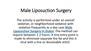 Male Liposuction Surgery in Dubai
