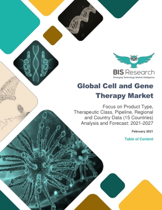 Cell and Gene Therapy Market Analysis and Forecast, 2021-2027