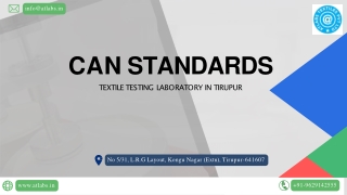 ISO Certified CAN STANDARDS Atlabs Textile Testing Laboratory in Tiruppur