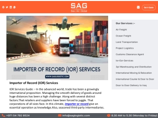 Importer of Record (IOR) Services