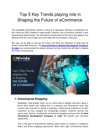 Top 5 Key Trends playing role in Shaping the Future of eCommerce (1)-