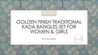 Golden Finish Traditional Kada Bangles Set For Women