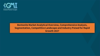 Bentonite Market Detailed Overview, Scope, Trends and Industry Report 2027