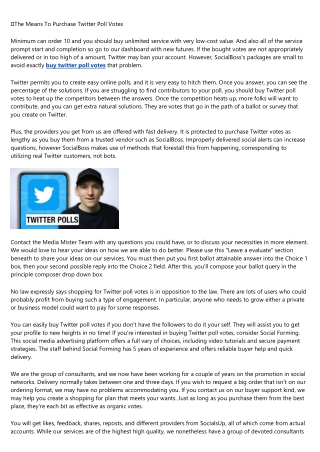 10 Secrets About get twitter poll votes You Can Learn From TV