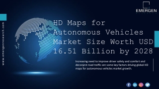 HD Maps for Autonomous Vehicles Market Growth, Share, Forecast 2028