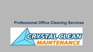 Professional office cleaning services