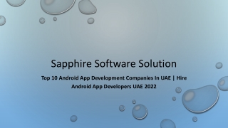 Top 10 Android App Development Companies In UAE-Hire Android App Developers UAE 2022