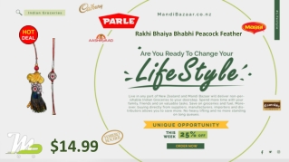 Rakhi Bhaiya Bhabhi Peacock Feather - Rakhi Collection in New Zealand