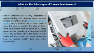 What are The Advantages of Furnace Maintenance?