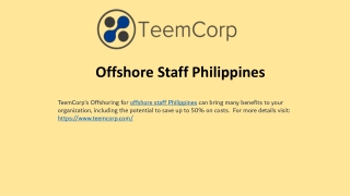Best Company Offshore Staff Recruitment in Philippines