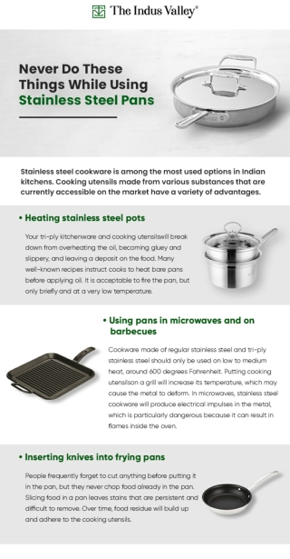 Never Do These Things While Using Stainless Steel Pans