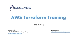 AWS Terraform Training - IDESTRAININGS