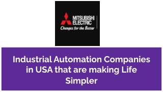 Industrial Automation Companies in the USA that are Making Life Simpler