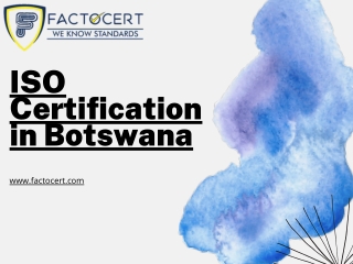 ISO Certification in Botswana