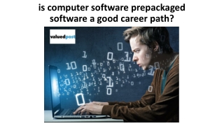 is computer software prepackaged software a good career?
