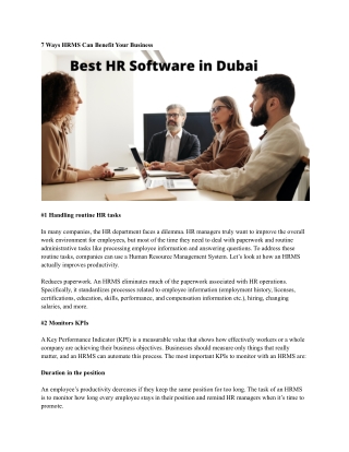 Best HR Software in Dubai