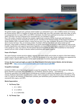 Complex Regional Pain Syndrome Market