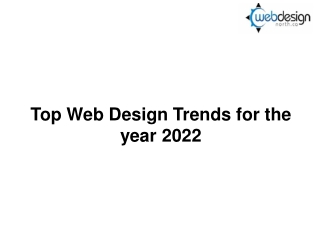 Top Web Design Trends for the year 2022