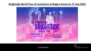 Brightside World Tour of Lumineers at Rogers Arena on 17 July 2022