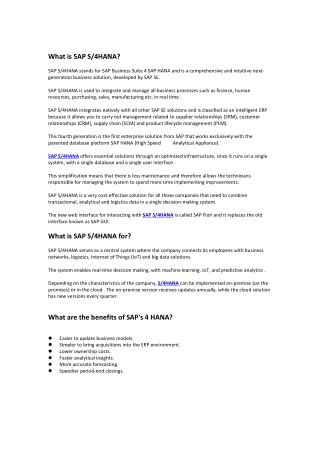 SAP MM S4 hana Training