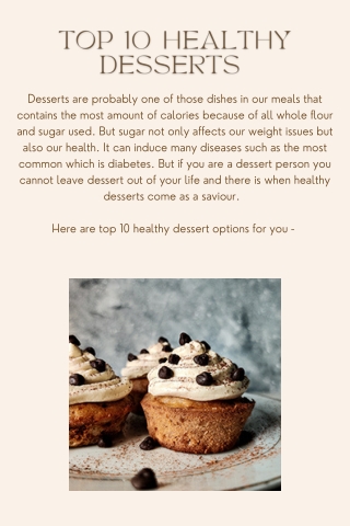 Top 10 Healthy Desserts Mohit Bansal Chandigarh