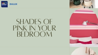 Shades of pink in your bedroom