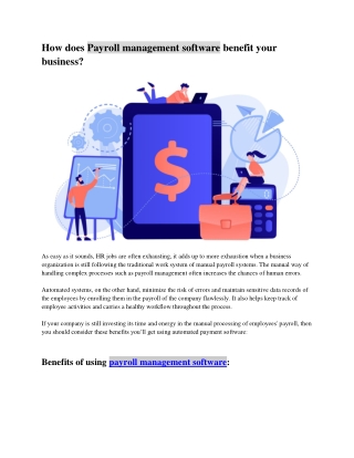 How does Payroll management software benefit your business