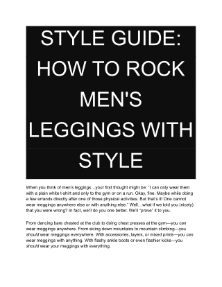 STYLE GUIDE_ HOW TO ROCK MEN'S LEGGINGS WITH STYLE