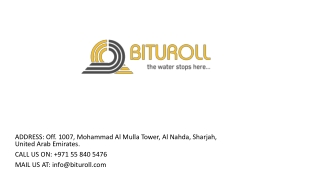 Bitumen Membrane | Bituroll the water stops here