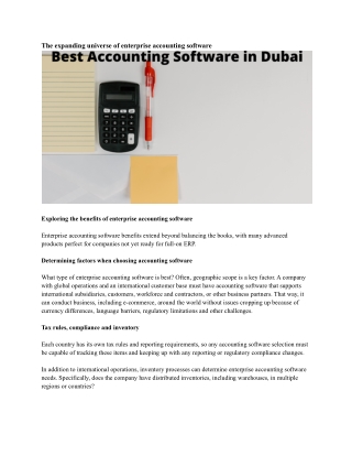 Best Accounting Software in Dubai
