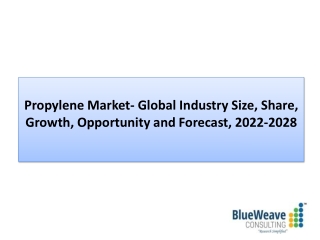 Propylene Market Share, Trends, 2022-2028