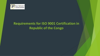 Requirements for ISO 9001 Certification in Republic of the congo