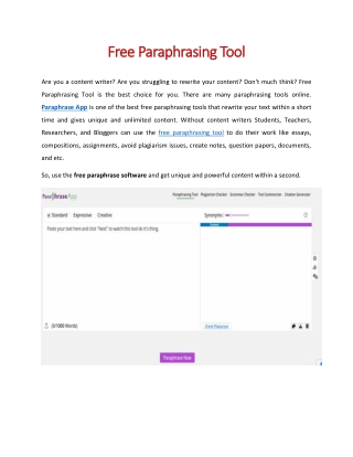 Free_Paraphrasing_Tool