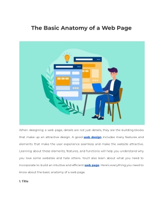 The Basic Anatomy of a Web Page