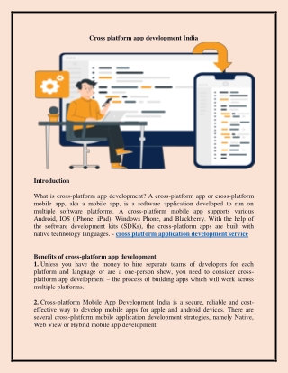 Cross platform app development India