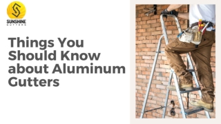 Things You Should Know about Aluminum Gutters