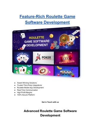 Roulette Game Software Development